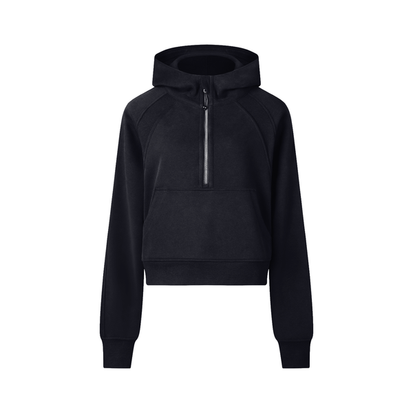 Model wearing Cropped Half-Zip Hoodie — heavyweight cotton hoodie with boxy oversized fit and distressed wash. Australian streetwear by Vantage Heritage. 1