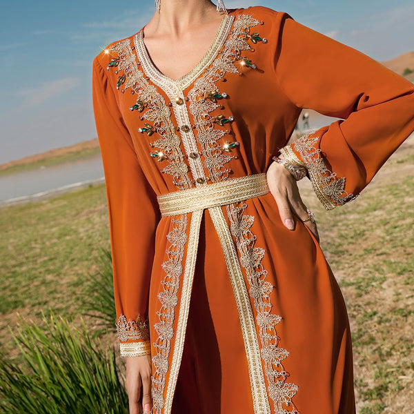 Orange Lace Dress 3