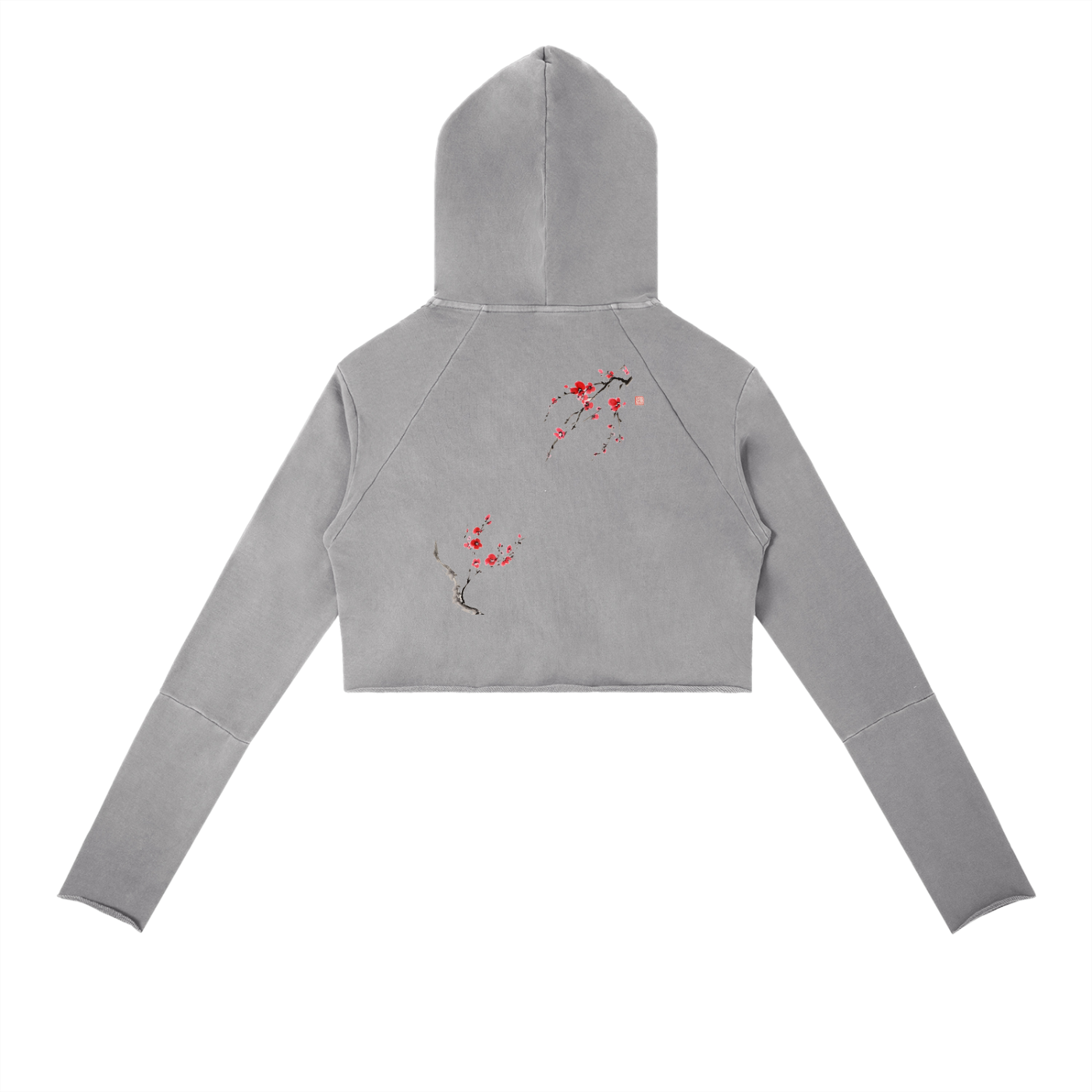 Vintage Washed Raw Edge Hoodie