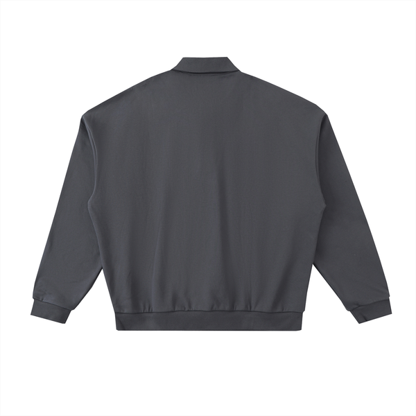 Heavyweight Fleece Polo Sweatshirt 8