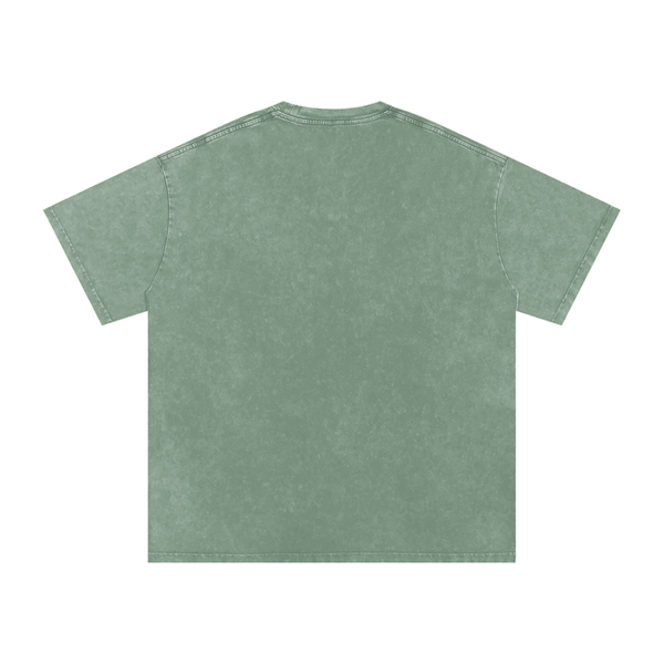 Snow Washed Oversized Cotton T-Shirt 12