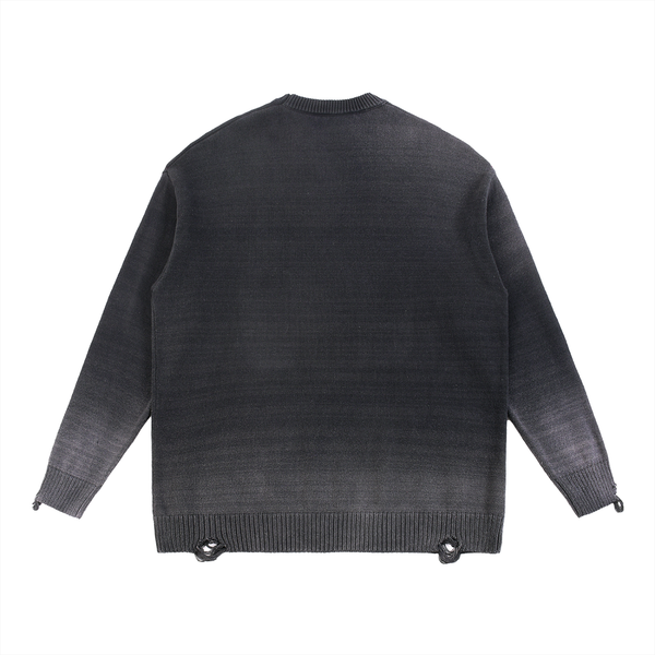 Sun Fade Distressed Ripped Crewneck sweater 2
