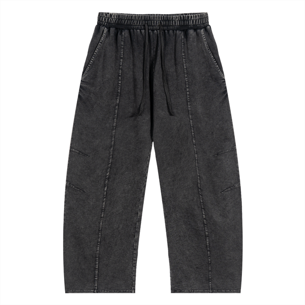 Snow Wash Drawstring Cotton Pants 5