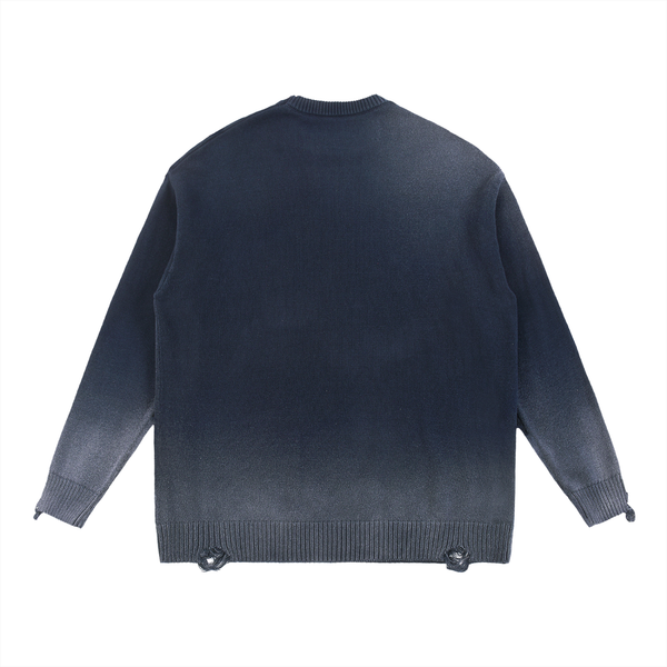 Sun Fade Distressed Ripped Crewneck sweater 8