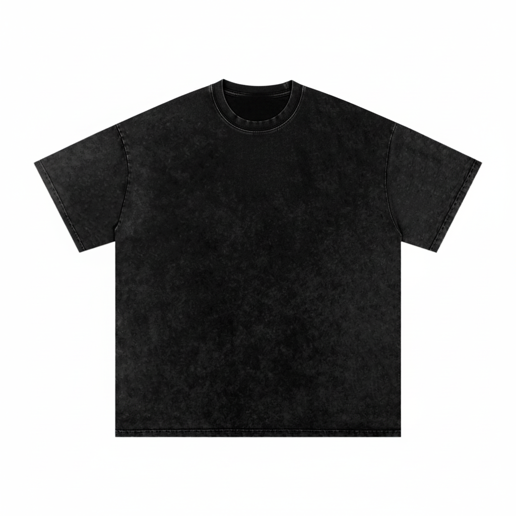 Snow Washed Oversized Cotton T-Shirt