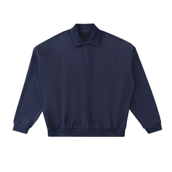 Heavyweight Fleece Polo Sweatshirt 9