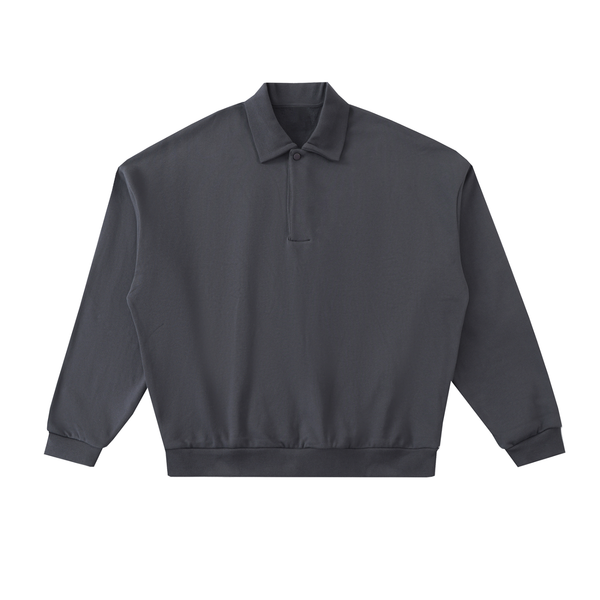 Heavyweight Fleece Polo Sweatshirt 7