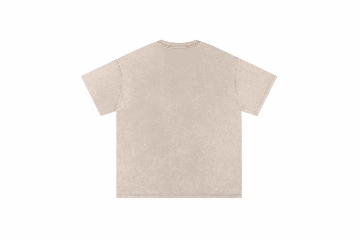 Snow Washed Oversized Cotton T-Shirt