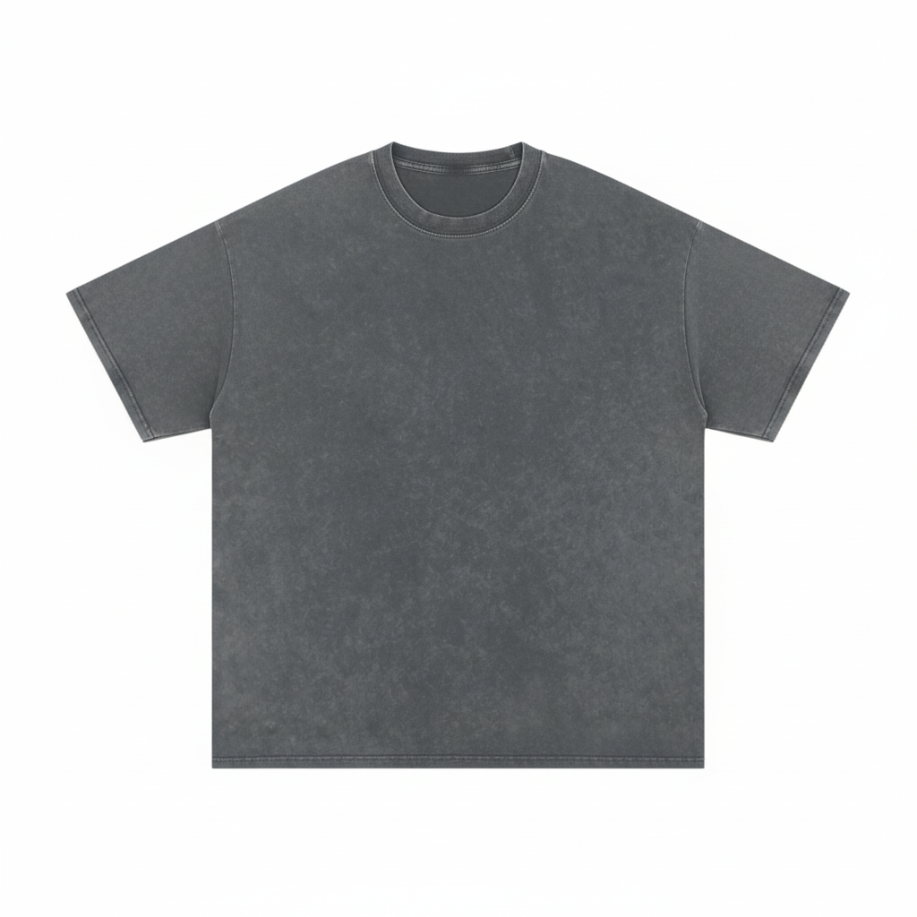 Snow Washed Oversized Cotton T-Shirt