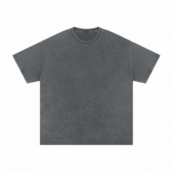 Snow Washed Oversized Cotton T-Shirt 39