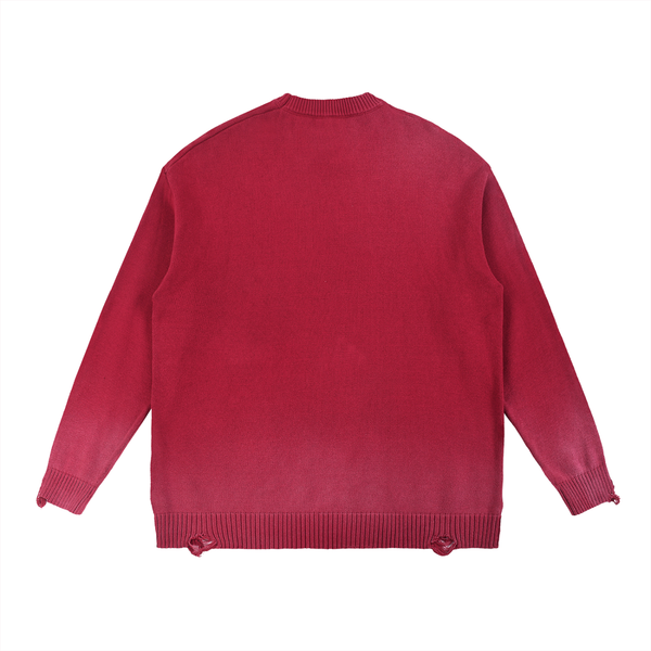 Sun Fade Distressed Ripped Crewneck sweater 4