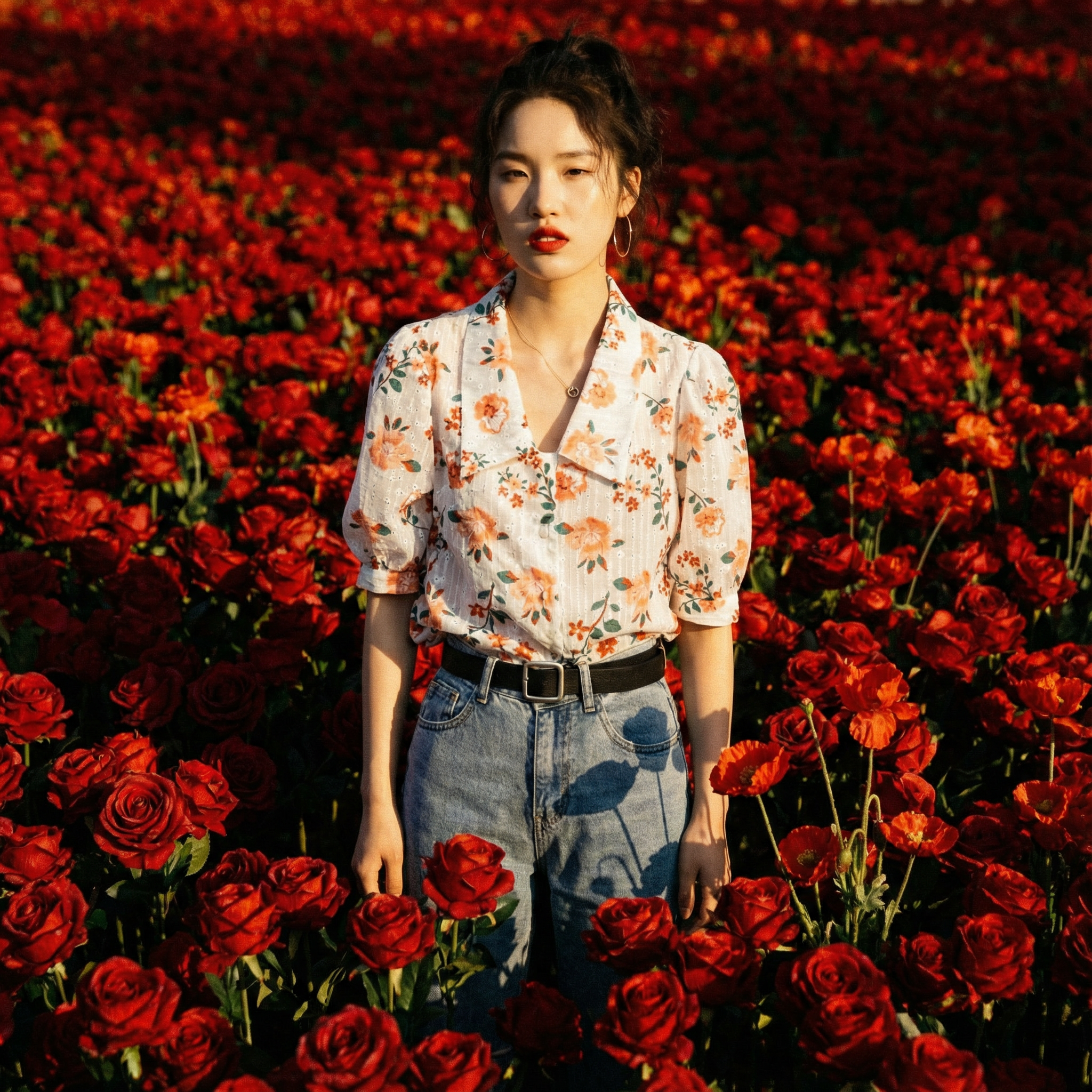 Chic Printed Casual Women's Snow Street Shirt