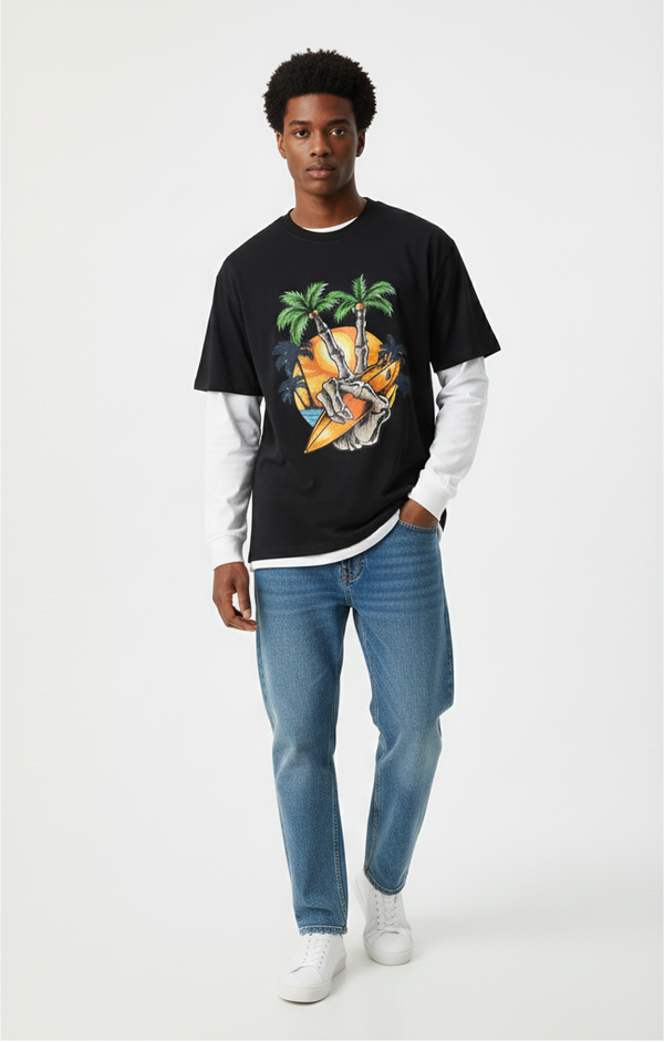 Sleeve Cotton T-Shirt 5