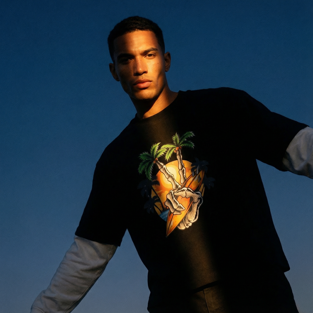 Sleeve Cotton T-Shirt
