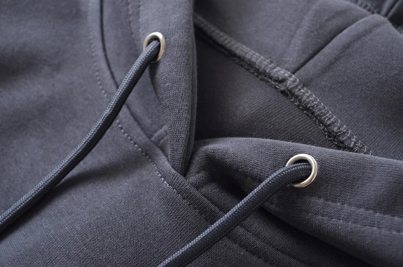 Autumn Drawstring Hooded Pullover Sweater