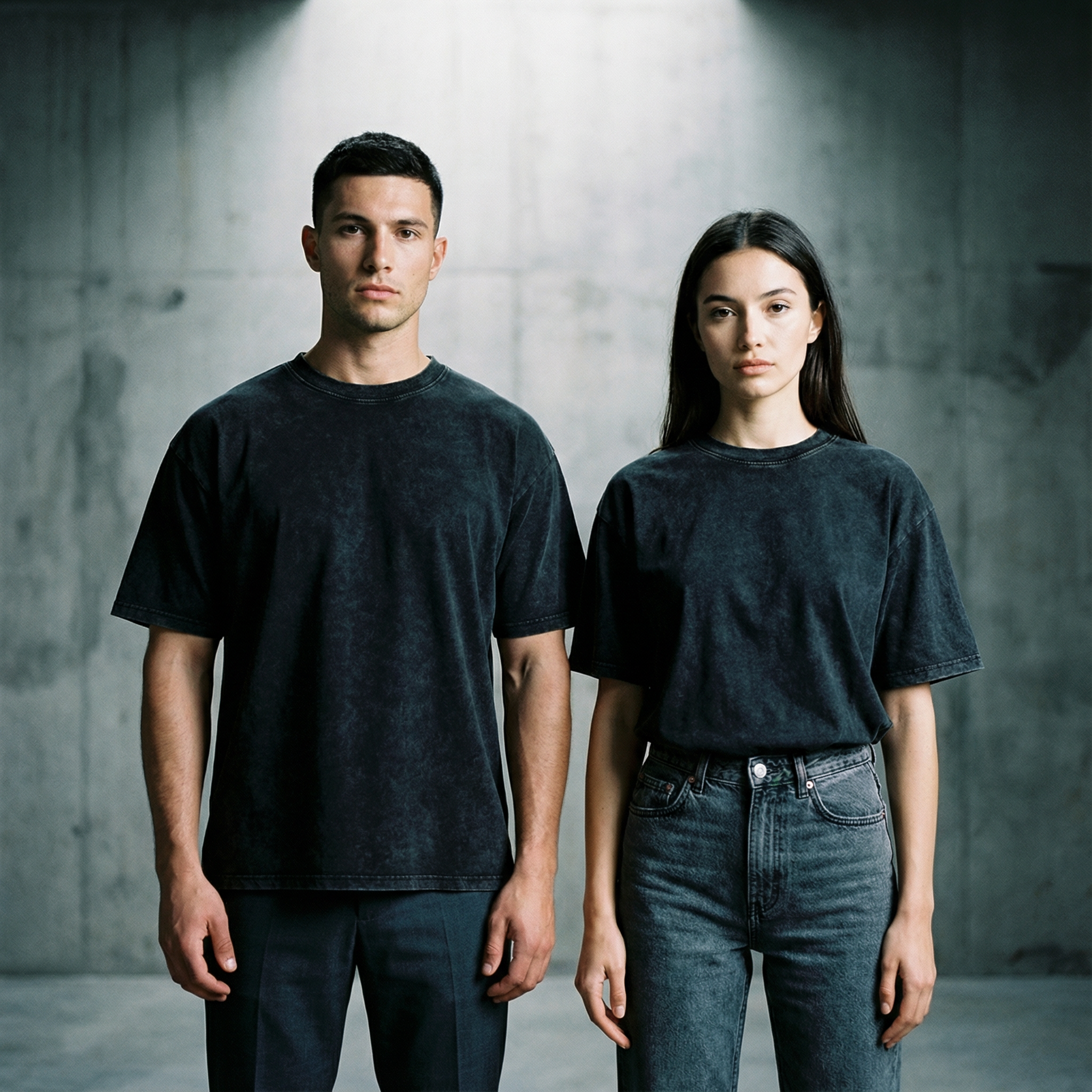 Snow Washed Oversized Cotton T-Shirt