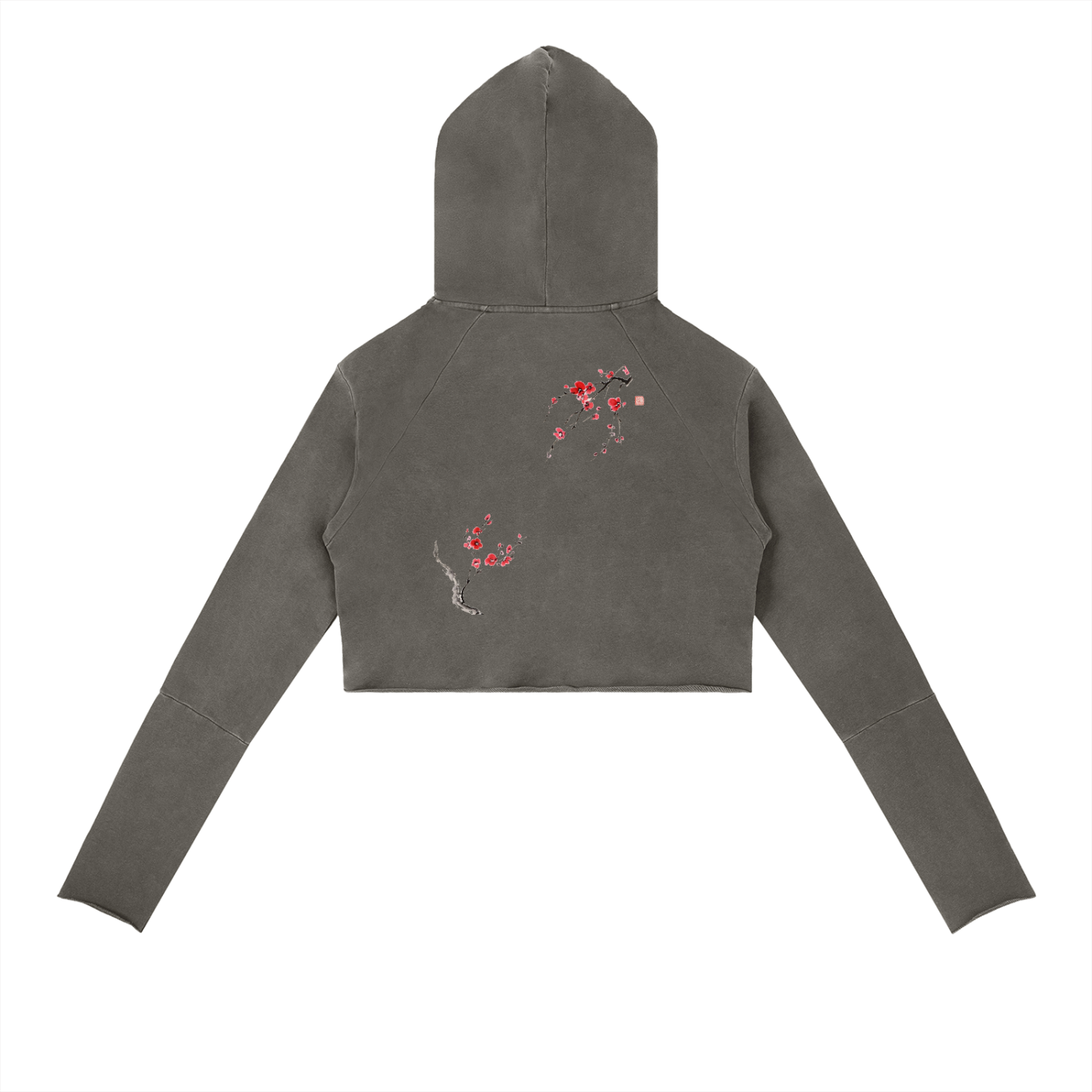 Vintage Washed Raw Edge Hoodie