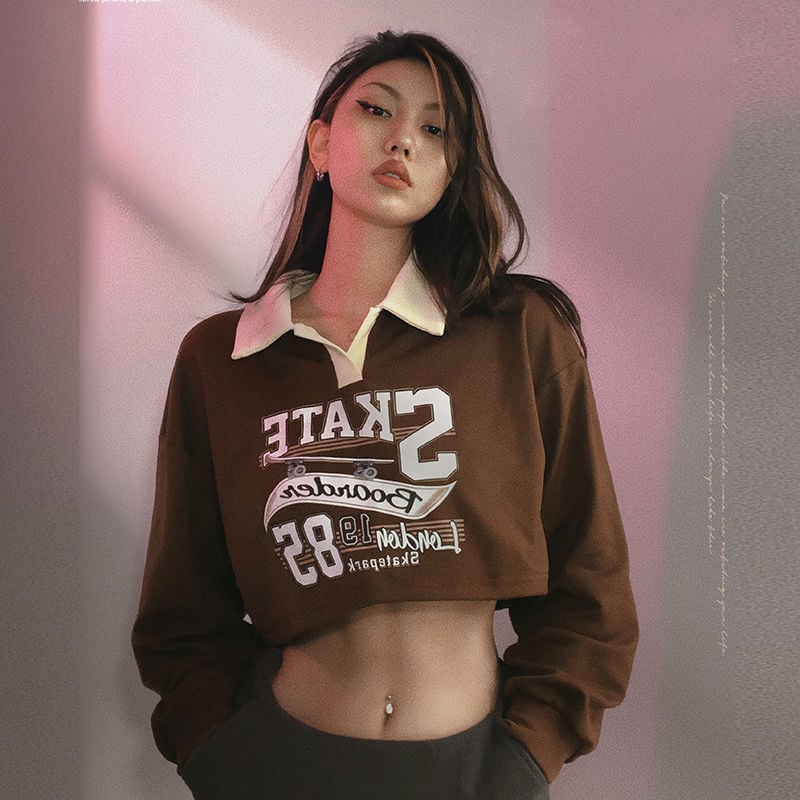 Personalized Retro Street Style Lapel Pullover Sweater