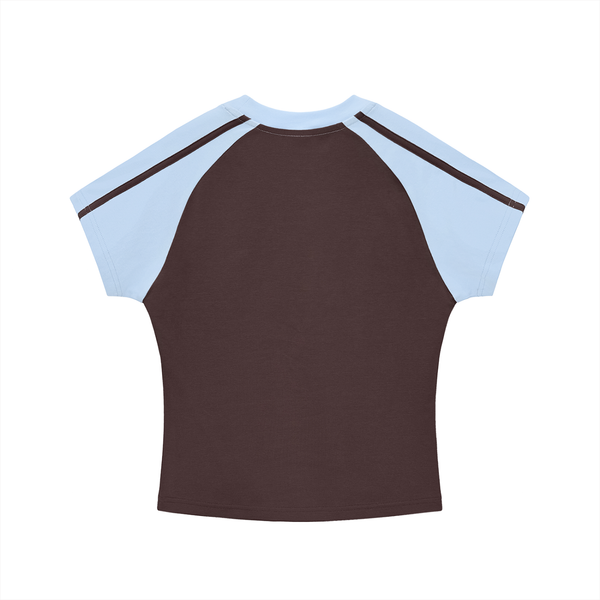 Contrast Stripes Bodycon Raglan  Sleeve T-Shirt 10