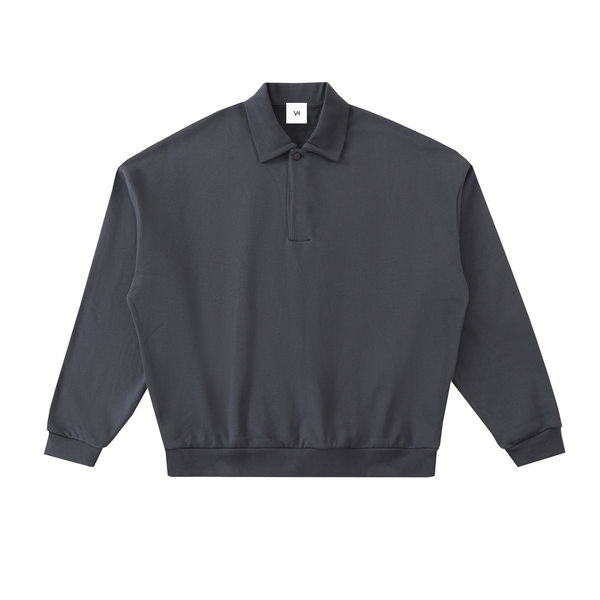 Heavyweight Fleece Polo Sweatshirt 28