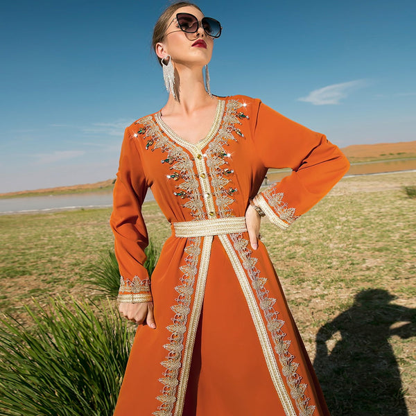 Orange Lace Dress 7