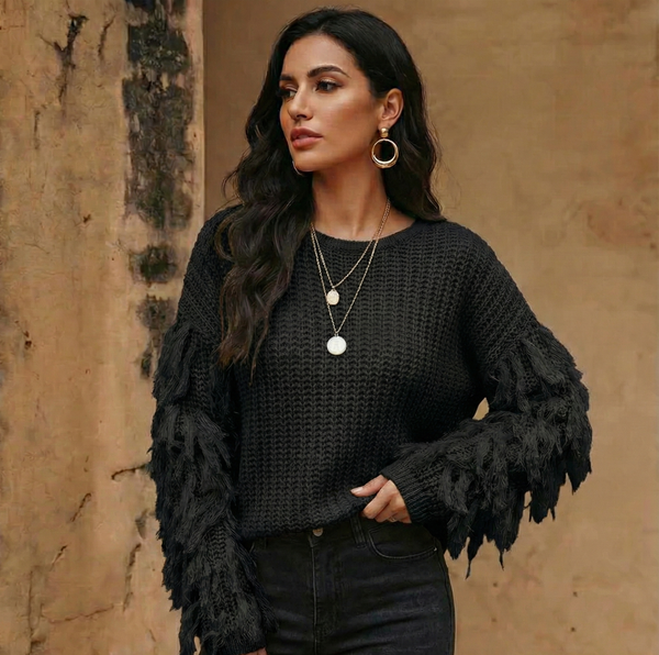 Fringe Sweater - Loose Fit Knitwear 5