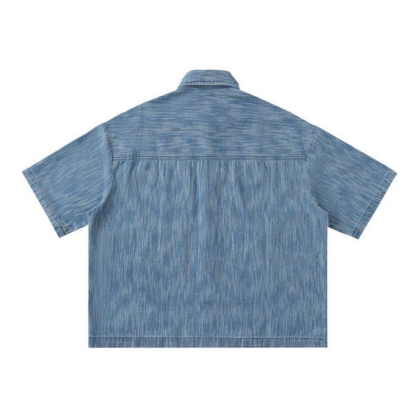 Distressed Wash Short-Sleeve Shirt 7