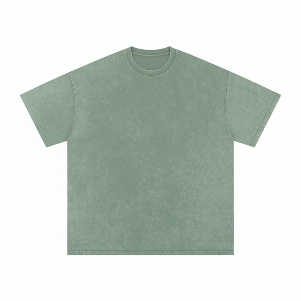Snow Washed Oversized Cotton T-Shirt 36