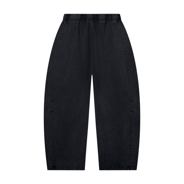 Unisex Mineral Wash Barrel Leg Pants 2