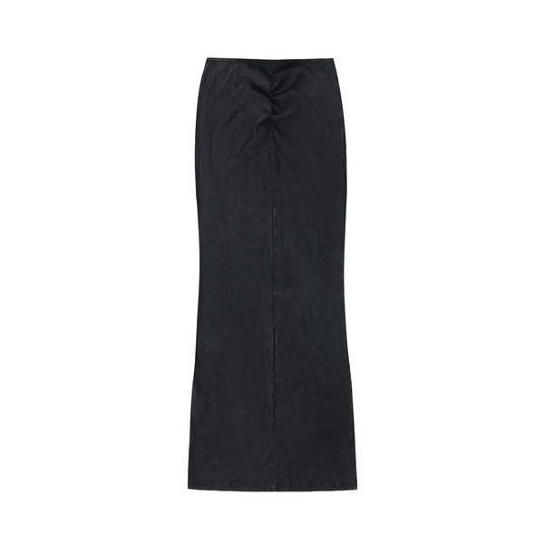 Dyed Washed Drawstring Maxi Skirt 10
