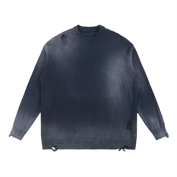 Sun Fade Distressed Ripped Crewneck sweater 7
