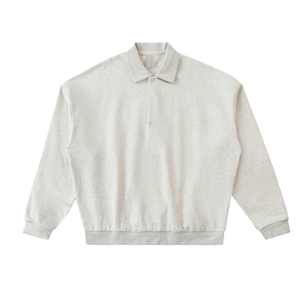 Heavyweight Fleece Polo Sweatshirt 3