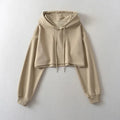 Autumn Drawstring Hooded Pullover Sweater