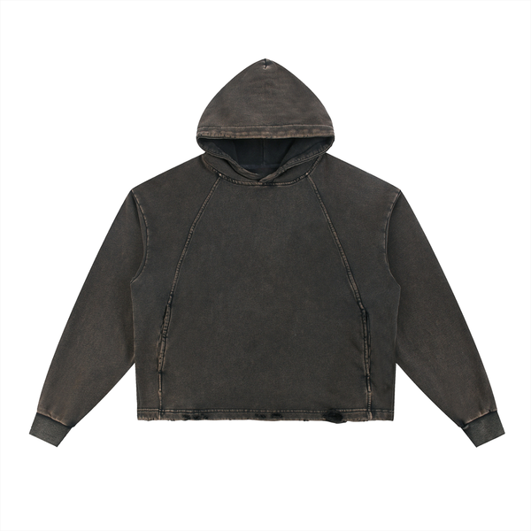 Vintage Washed Frayed-Hem Hoodie 3