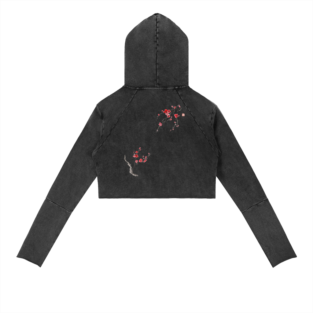 Vintage Washed Raw Edge Hoodie