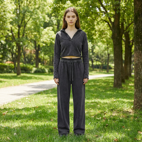 Vintage Washed Waist Pants 2