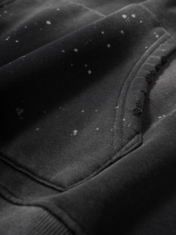 Vintage Washed Frayed Fleece Hoodie 7