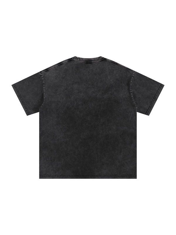 Snow Washed Oversized Cotton T-Shirt 20