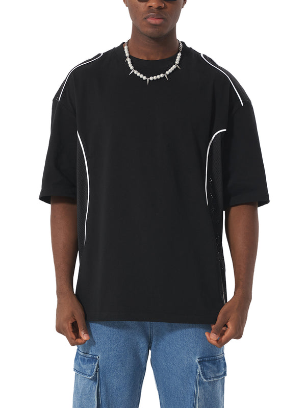 Contrast Piped Panel T-Shirt 7