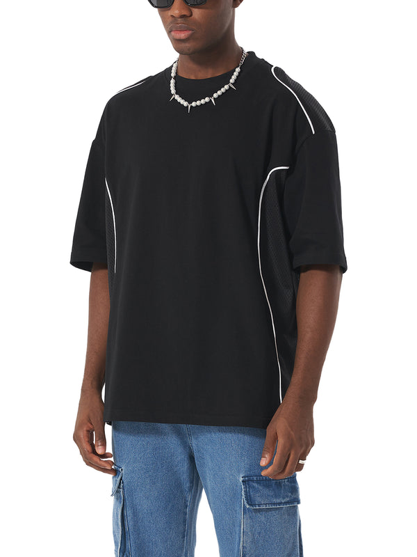 Contrast Piped Panel T-Shirt 8