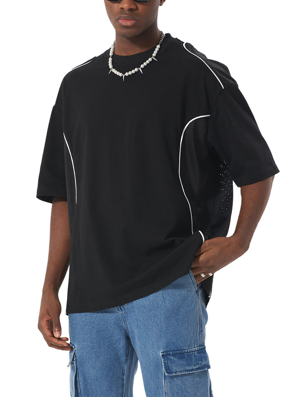 Contrast Piped Panel T-Shirt 11