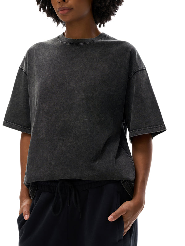 Snow Washed Oversized Cotton T-Shirt 27