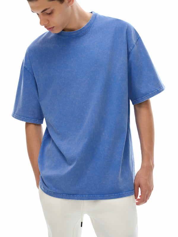Snow Washed Oversized Cotton T-Shirt 22