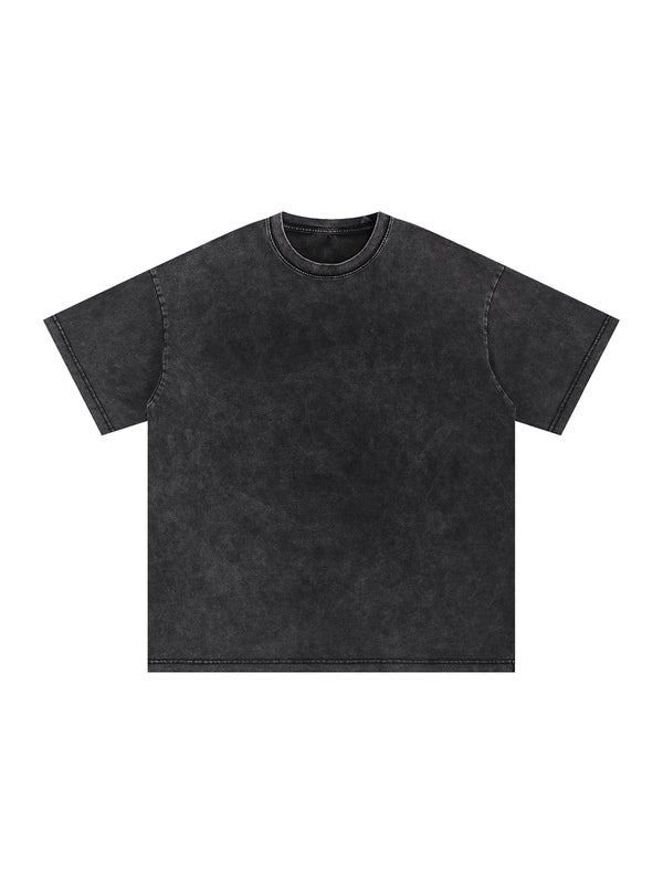 Snow Washed Oversized Cotton T-Shirt 19