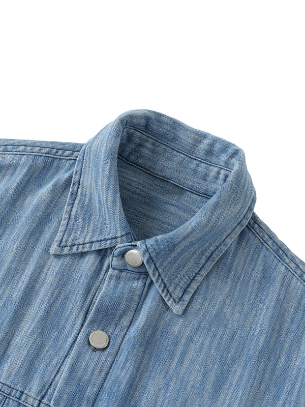 Distressed Wash Short-Sleeve Shirt 10