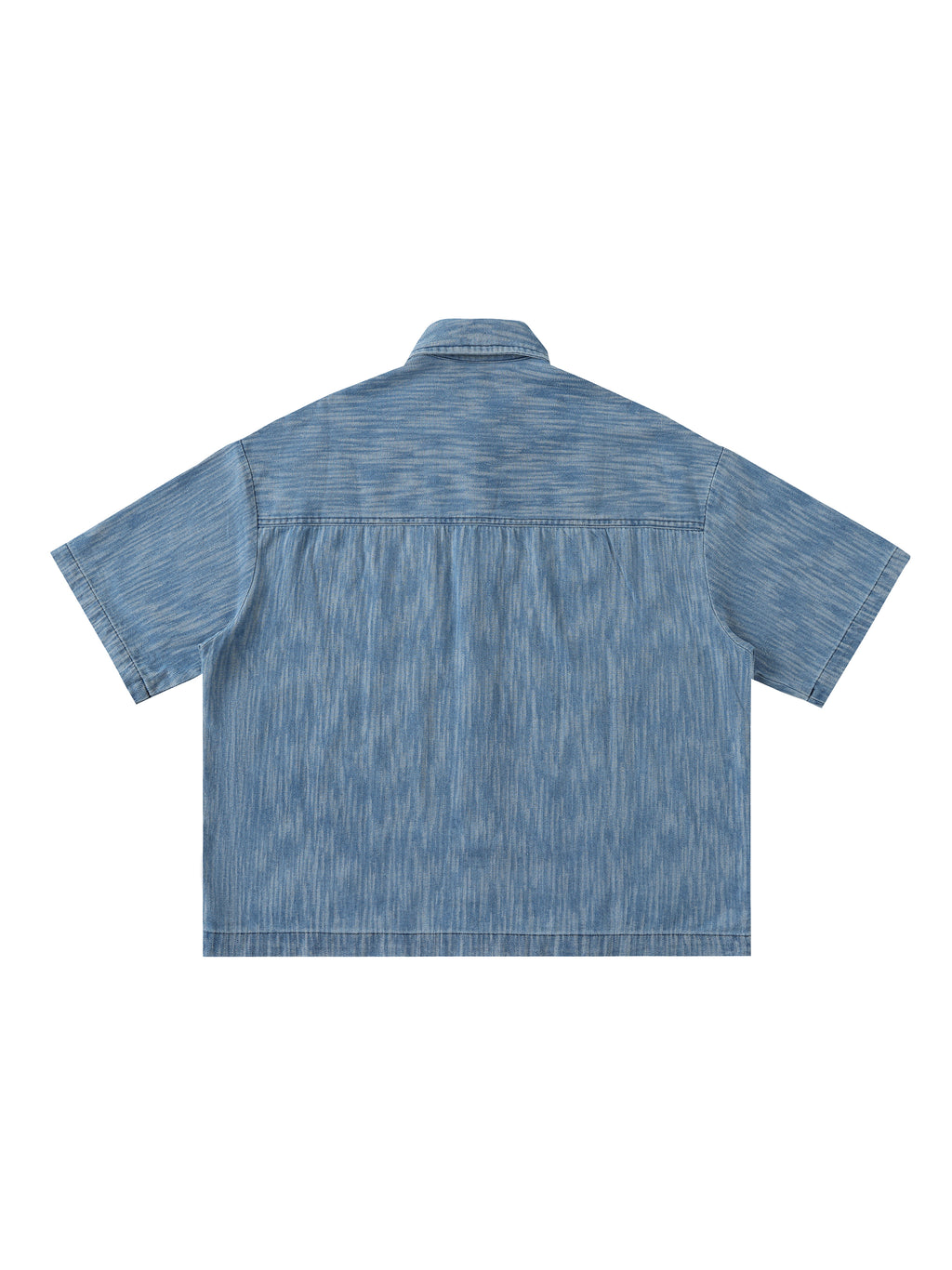 Distressed Wash Short-Sleeve Shirt