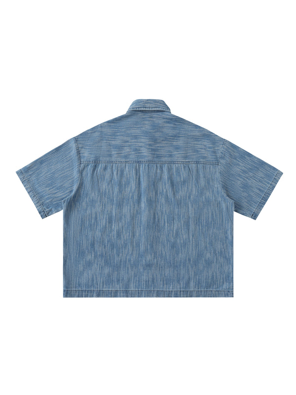 Distressed Wash Short-Sleeve Shirt 9