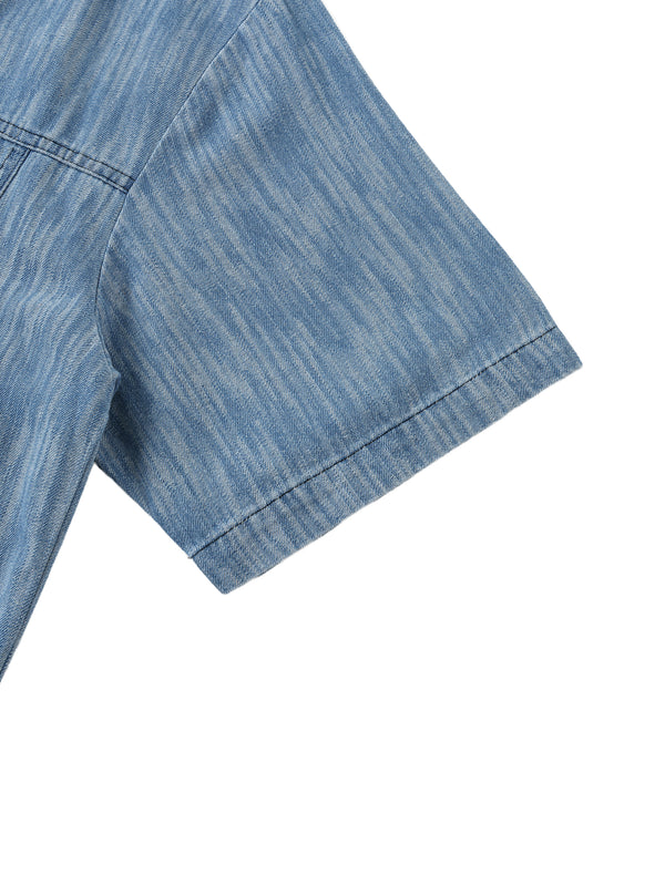 Distressed Wash Short-Sleeve Shirt 11