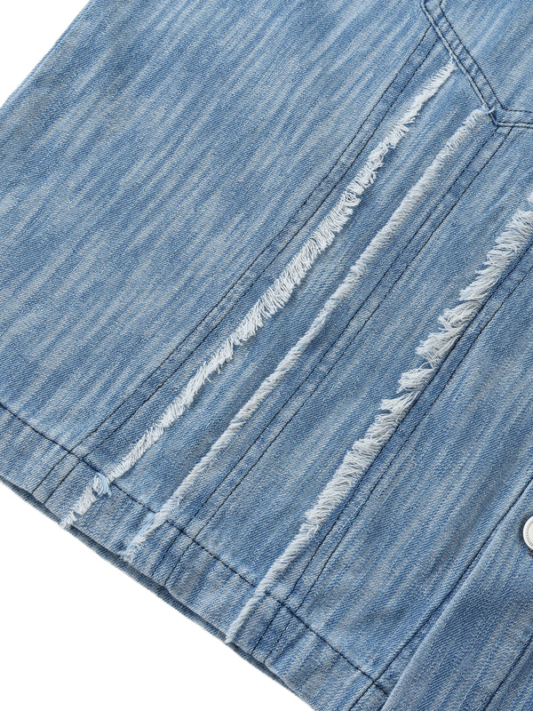 Distressed Wash Short-Sleeve Shirt 13