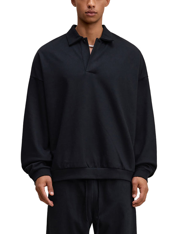 Heavyweight Fleece Polo Sweatshirt 13